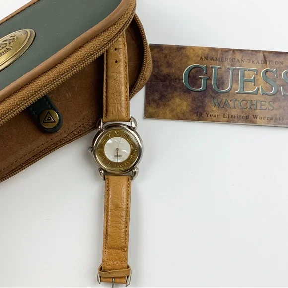 Guess | Accessories | Vintage 9s Guess Leather Watch | Poshmark